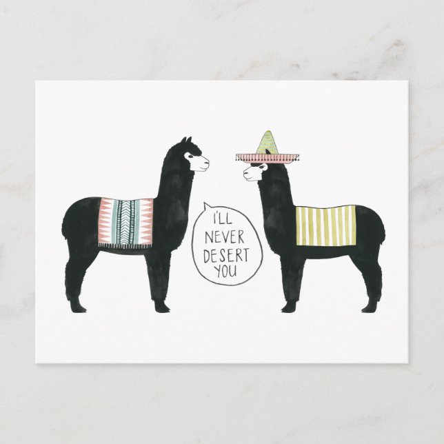 Let's Taco About It | I'll Never Desert You Postcard (Front)