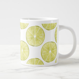 Let's Taco About It   Lime Pattern Large Coffee Mug