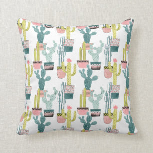 Let's Taco About Love   Cactus Pattern Cushion
