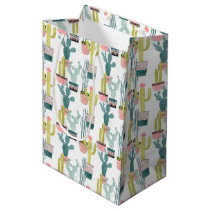 Let's Taco About Love   Cactus Pattern Medium Gift Bag