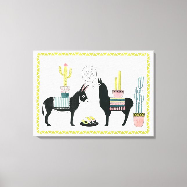 Let's Taco About Love Canvas Print (Front)