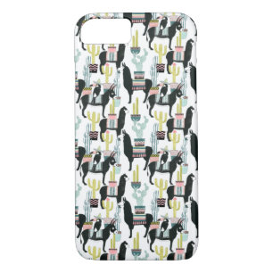 Let's Taco About Love   Llama & Donkey Pattern iPhone 8/7 Case