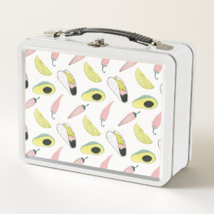 Let's Taco About Love   Taco Element Circle Metal Lunch Box
