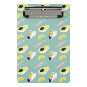 Let's Taco About Love   Taco Element Pattern Mini Clipboard