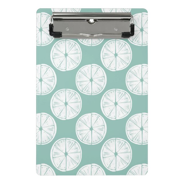 Let's Taco About Love | Teal Lime Pattern Mini Clipboard (Front)