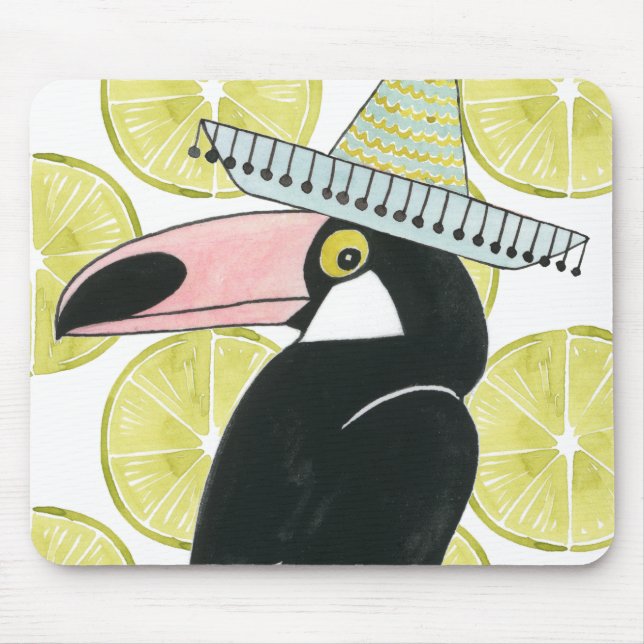 Let's Taco About Love | Toucan Sombrero Mouse Mat (Front)