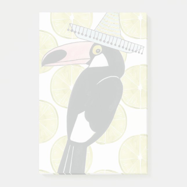 Let's Taco About Love | Toucan Sombrero Post-it Notes (Front)
