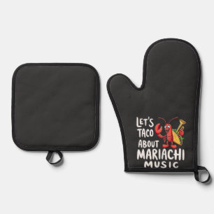 Let's Taco About Mariachi Music: Funny Lobster  Oven Mitt & Pot Holder Set