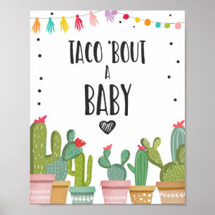 Let's Taco Bout A Baby Cactus Fiesta Table Sign