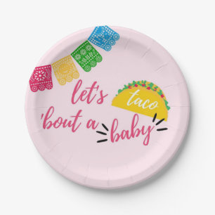 Let's Taco 'Bout a Baby Fiesta Baby Shower  Paper Plate