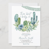 Let's Taco Bout A Baby Greenery Cactus Baby Shower