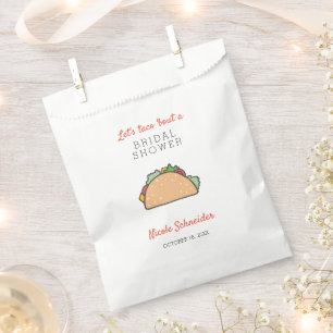 Let's Taco Bout A Bridal Shower Mexican Food Bar Favour Bags
