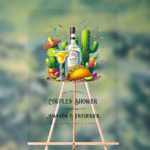 Let's Taco 'Bout a Fiesta Couple's Shower Welcome Acrylic Sign