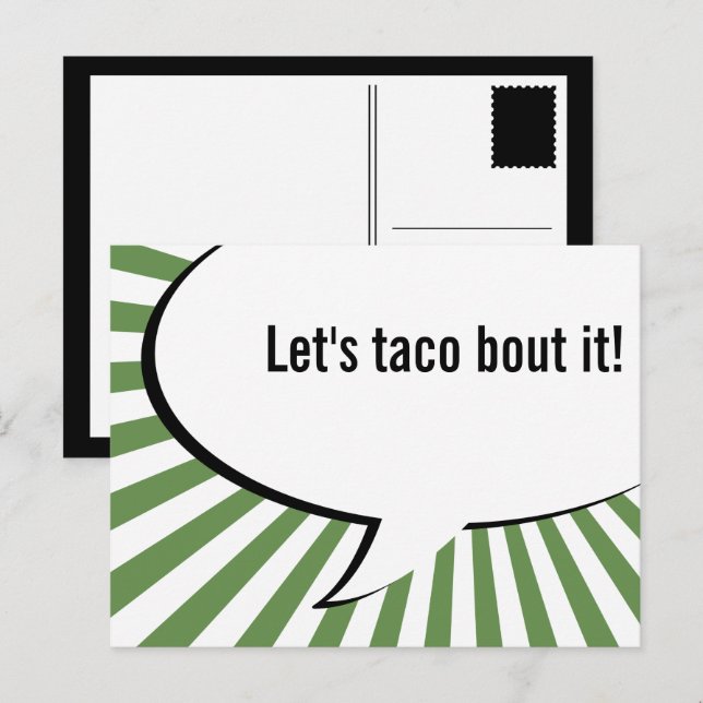 lets taco bout it postcard (Front/Back)