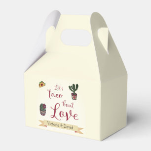 Let's Taco 'bout Love Fiesta Theme Couples Shower Favour Box