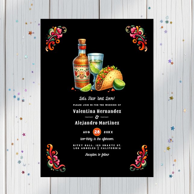 Let's Taco 'bout Love: Vibrant Fiesta Wedding Invitation (Let's Taco 'bout Love: Vibrant Fiesta Wedding Invitation)