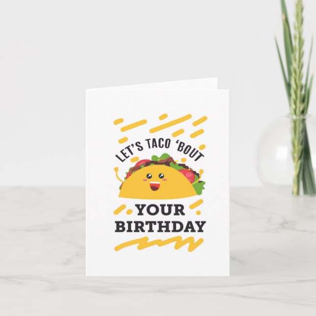 Let's Taco Puns Birthday Card (Front)