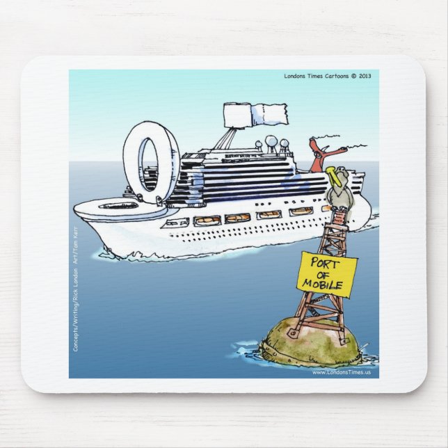 Lets Take A Cruise Funny Gifts Tees & Cards Mouse Mat (Front)