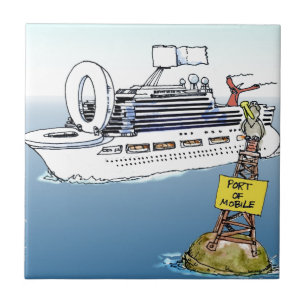 Lets Take A Cruise Funny Gifts Tees & Cards Tile