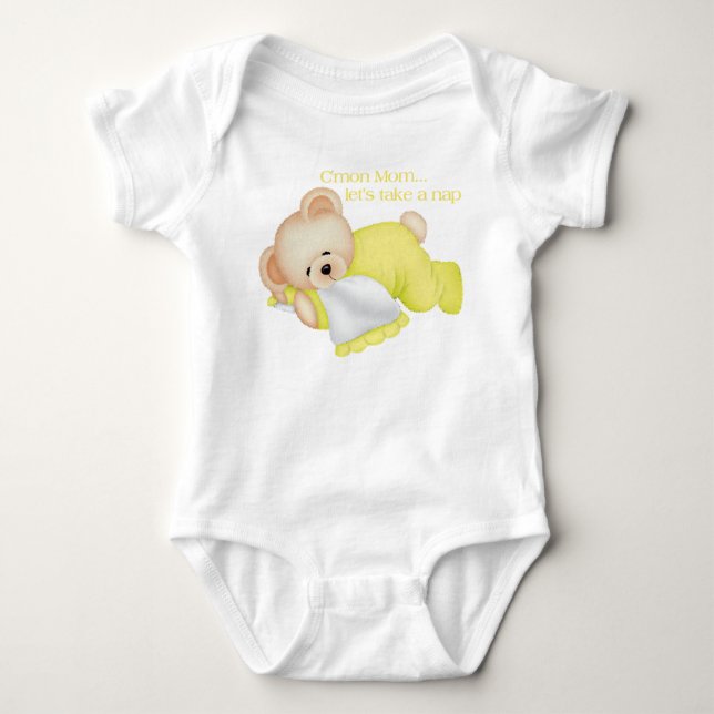 Let's Take A Nap (yellow) - Infant Creeper (Front)