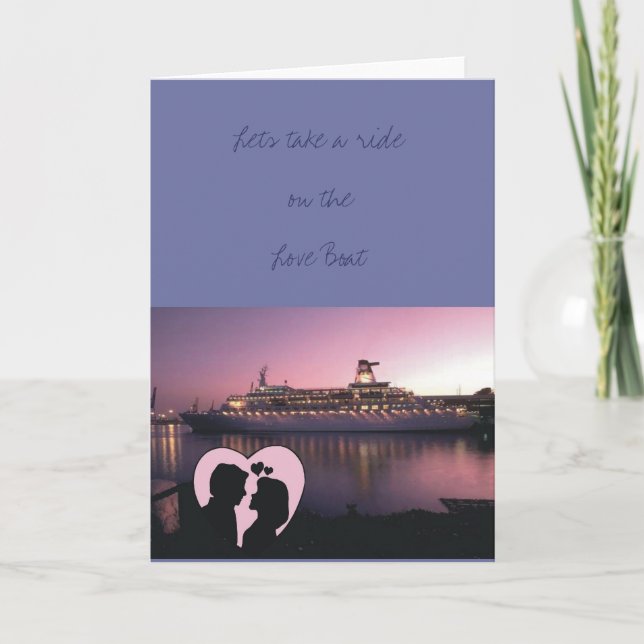 Lets take a ride on the Love Boat Holiday Card (Front)