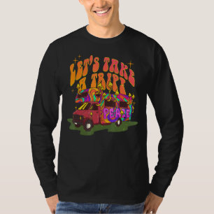 Let's Take A Trip Travel Hippie Peace Trippy Mushr T-Shirt