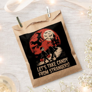 Let's Take Candy from Strangers Funny Halloween Favour Bags