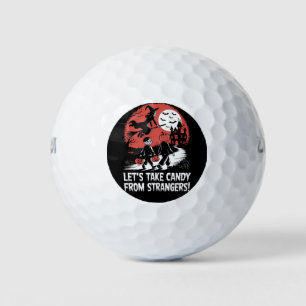 Let's Take Candy from Strangers Funny Halloween Golf Balls