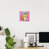 Let's Take Down the Patriarchy Feminist Pink Poster (Home Office)