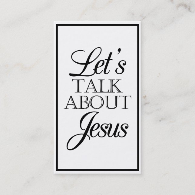 Let's Talk About Jesus Business Card (Front)