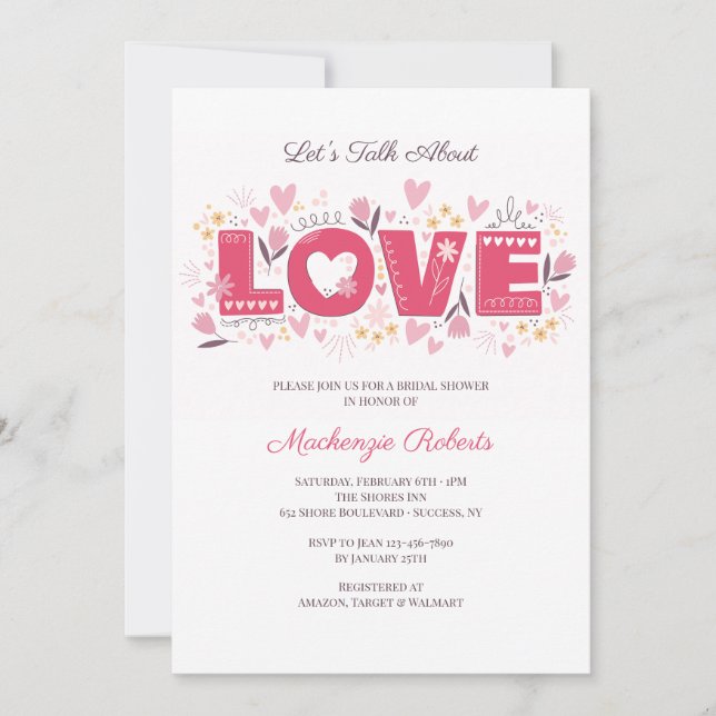 Let's Talk About Love Invitations (Front)