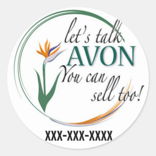 Let's Talk Avon Classic Round Sticker
