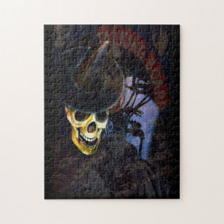 "Let's Talk" Halloween Skeleton Art Jigsaw Puzzle