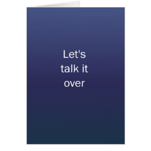 Lets Talk It Over