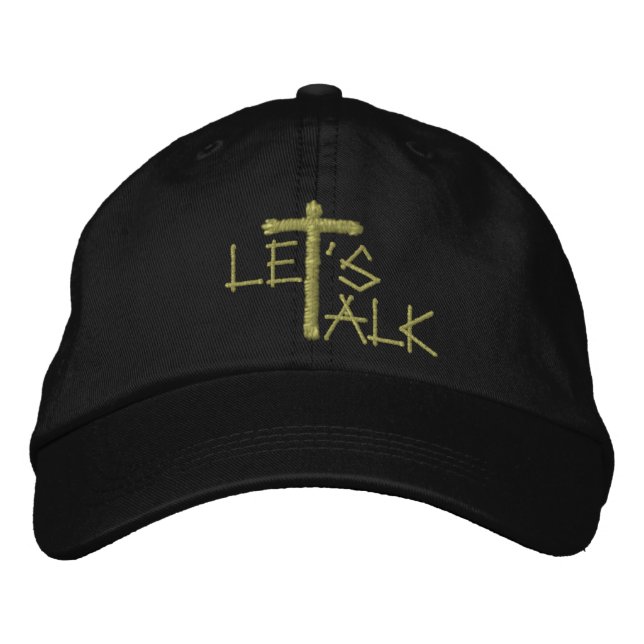 Let's Talk (Jesus) Embroidered Hat (Front)
