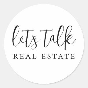 Let's Talk Real Estate Classic Round Sticker