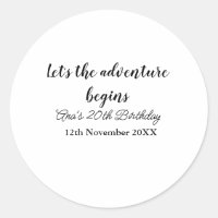 lets the adventure begins 20th birthday add name d