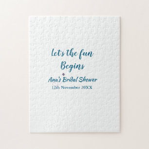 lets the adventure begins bridal shower add name d jigsaw puzzle