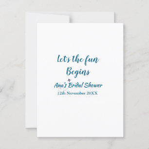 lets the adventure begins bridal shower add name d postcard