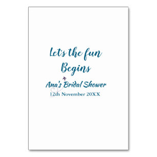 lets the adventure begins bridal shower add name d table number