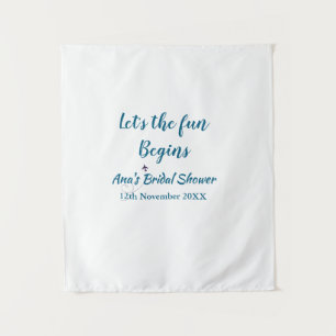 lets the adventure begins bridal shower add name d tapestry