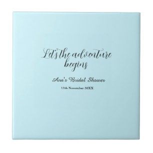 lets the adventure begins bridal shower add name d tile