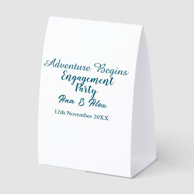 lets the adventure begins engagement party name da (Front)