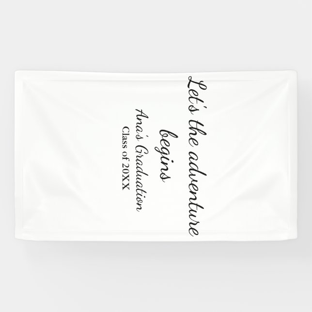 lets the adventure begins graduation class of 20XX Banner (Horizontal)