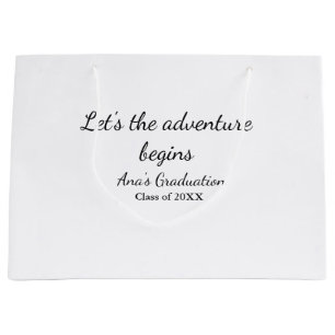 lets the adventure begins graduation class of 20XX Large Gift Bag