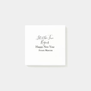 lets the fun begins happy new year name year simpl post-it notes