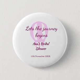 lets the journey begins bridal shower add name pin