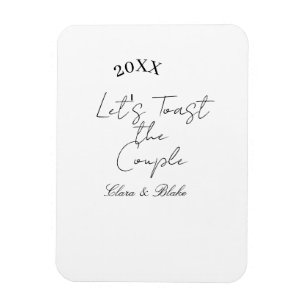 Let's toast the couple engagement wedding party ye magnet