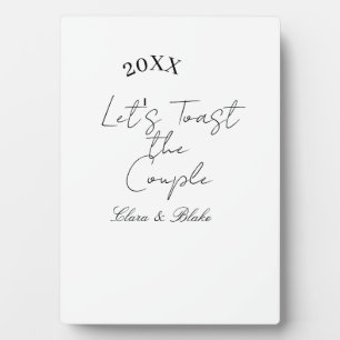 Let's toast the couple engagement wedding party ye plaque