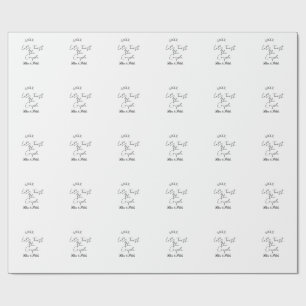 Let's toast the couple engagement wedding party ye wrapping paper